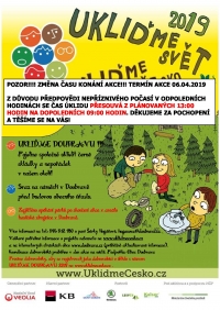 ZMĚNA ČASU KONÁNÍ AKCE UKLIĎME ČESKO