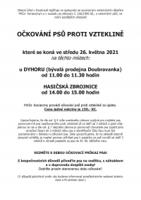 Očkování psů 2021