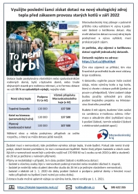 Využijte poslední šanci získat dotaci na nový ekologický zdroj tepla - KOTLÍKOVÉ DOTACE