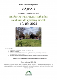 Zájezd pro seniory a jejich případný doprovod