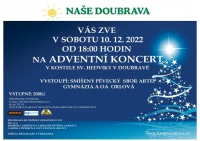 Adventní koncert již tuto sobotu